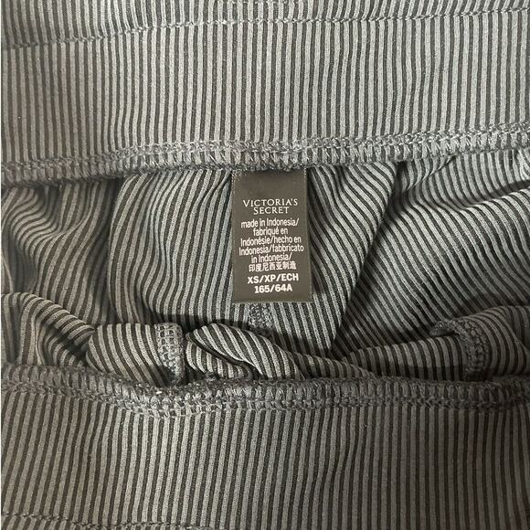 Victoria's Secret Women's XS Ribbed Drawstring Joggers Gray/Black Pockets - Picture 5 of 5